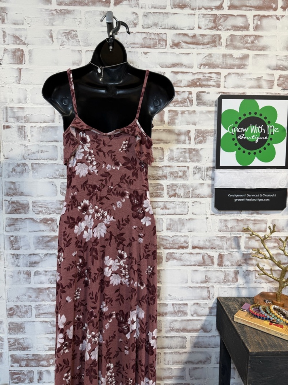 American Eagle Outfitters Mauve Floral High-Low Wrap Dress XS - Picture 8 of 8